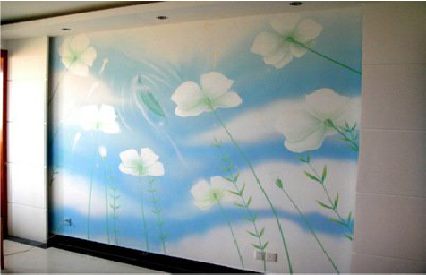 隆林画墙绘怎么画好白云的蓬松感？