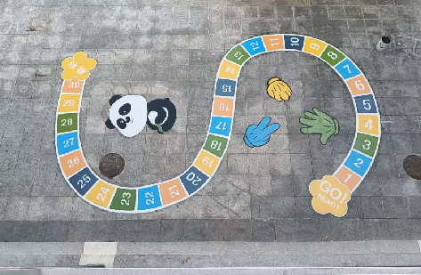 隆林地面游戏彩绘