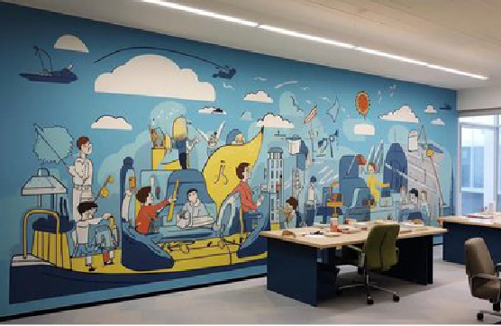 隆林办公室墙绘的特点。