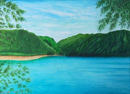 隆林在墙绘中，如何绘画绿水青山？