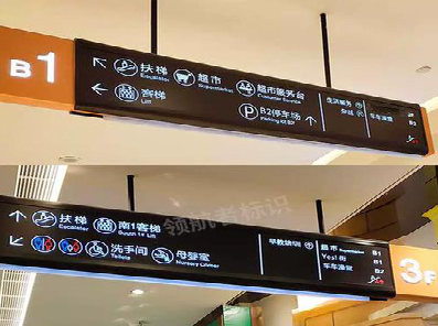 隆林如何通过商场标识牌引导客流分布？